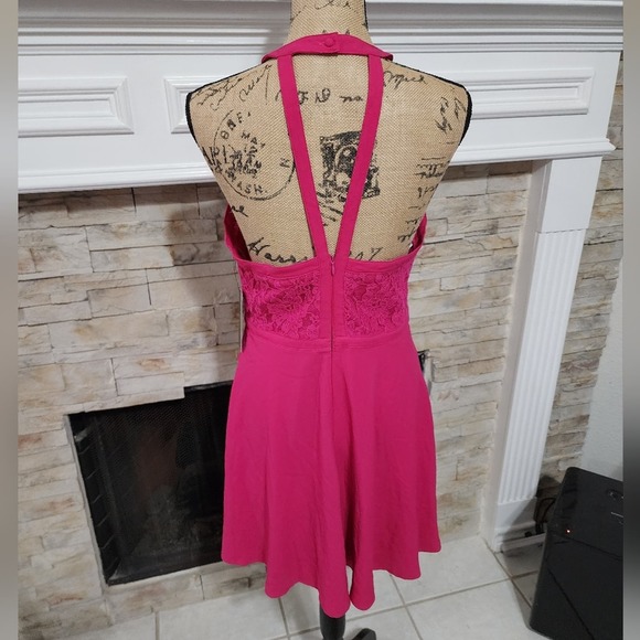Lulus All My Daydreams Fuschia Lace Skater Dress size XL NEW!!! - Picture 4 of 11